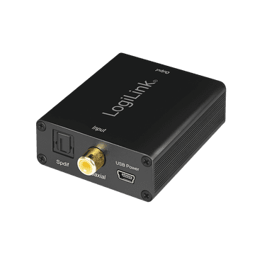 shumee LogiLink digitalno-analogni pretvornik: koaksialni in Toslink na L/R in 3,5 mm vtičnico