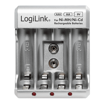 shumee Polnilec za AA/AAA/9V Ni-MH/Ni-Cd baterije, Logilink