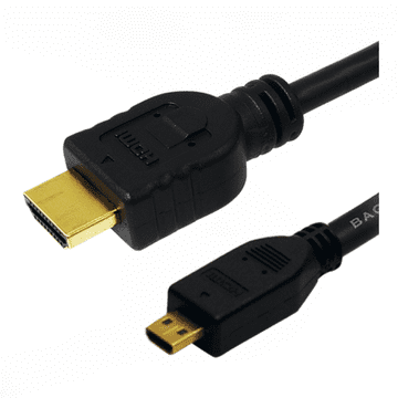 shumee Kabel HDMI Micro-D/M na HDMI-A/M, 4K/30 Hz, 2 m, črne barve - LogiLink CH0032
