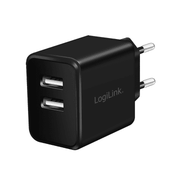 shumee LogiLink USB potovalni adapter 2x 2,4 A hitro polnjenje, 12 W USB polnilnik
