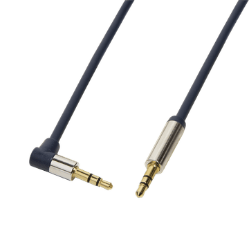 shumee Logilink avdio kabel, 3,5 mm 3-pinski/M (90°) na 3,5 mm 3-pinski/M, moder, 1 m