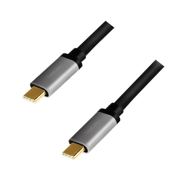 shumee Kabel USB-C na USB-C 1,5 m LogiLink - PD3 100 W, E-mark, 480 Mbit/s, črne barve