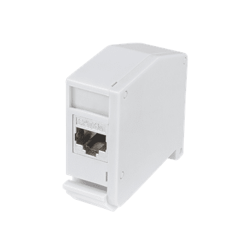 shumee Keystone adapter za DIN letev Cat.6A, 2x RJ45 B/B konektor Cat.5e, oklopljen
