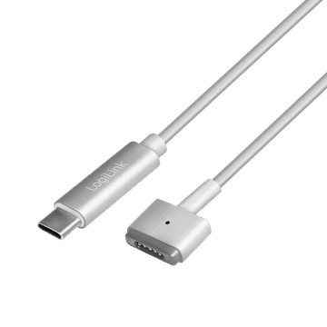 shumee Kabel LogiLink USB-C na Magsafe2, PD, 1,8 m, MacBook Pro/Air 2012–2017, srebrn