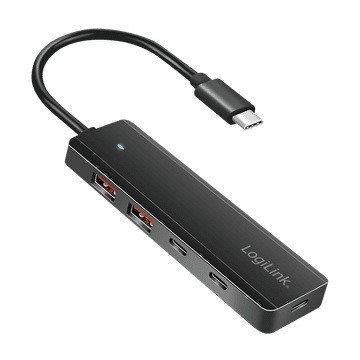 shumee USB-C 3.2 Gen 2 Hub Ultra-Thin 4-port LogiLink 2xUSB-A 2xUSB-C 10 Gb/s