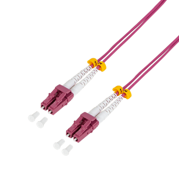 shumee Optični kabel LogiLink LWL Duplex OM4 LC-LC 50/125µ 2m, visoka zmogljivost, vijoličen