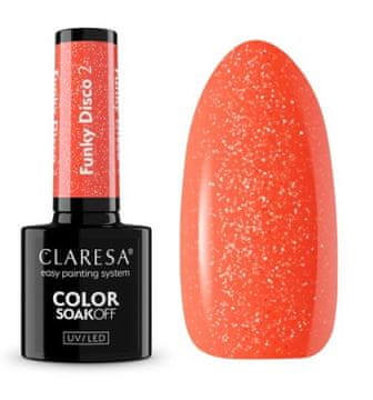 Claresa Claresa hibridni lak za nohte Funky Disco 2 Orange Pop 5 g