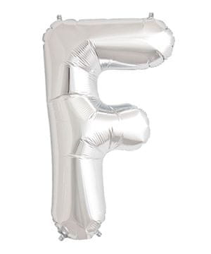 shumee F folijski balon črka f 40 cm srebrna dekoracija za rojstni dan