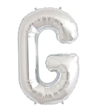 shumee Folija balon črka g 40 cm srebrn okrasek za rojstni dan