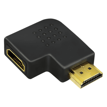 shumee HDMI adapter, A/M na A/F, kot 90°, raven, 4K/30 Hz, črne barve