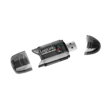 shumee Čitalnik pomnilniških kartic Logilink, univerzalni, USB 2.0, SD/MMC/RS-MMC, črne barve