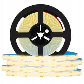 ECOLIGHT Močan COB LED trak 5M 12V neonski nevtralni vodnik 5050 samolepilni