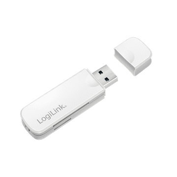 shumee Kompaktni bralnik kartic USB 3.0 za SD/microSD - bel Logilink