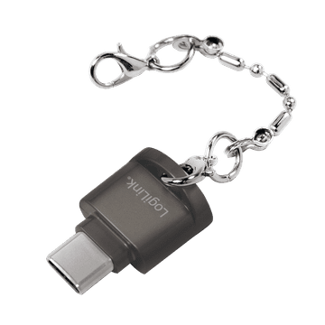 shumee Bralnik pomnilniških kartic USB-C za microSD s funkcijo OTG, siv, obesek za ključe