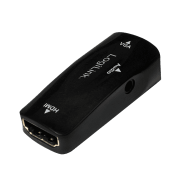 shumee HDMI na VGA + avdio LogiLink adapter, 1080p, črne barve, HDMI A/Ž na VGA/Ž + 3,5 mm/Š