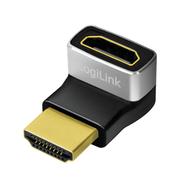 shumee HDMI adapter 270° kot 8K 60Hz LogiLink A/M na A/F pozlačen Ultra HD ARC