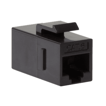 shumee Keystone konektor Cat.6 2x RJ45 UTP LogiLink Professional, črne barve, 14,5 mm