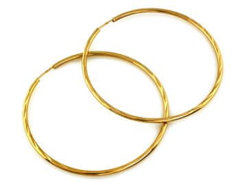 shumee Zlati obročki 585 Klasični obročki 51 mm brez kamnov 2,35 g safir