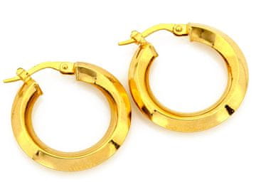 shumee Ženski uhani iz rumenega zlata pr. 585, obročasti, premer 23 mm, 14 KT