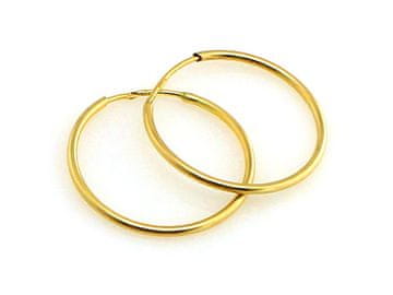 shumee Klasični obročki iz zlata 585, 25 mm, idealni za modno darilo