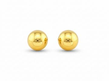 shumee Nežni majhni uhani iz zlata 585, 4 mm, 14k zlato