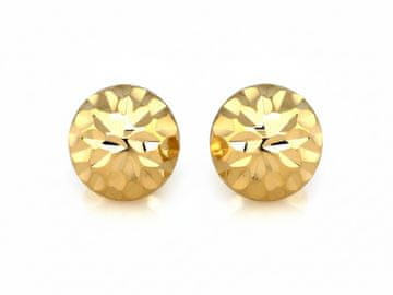 shumee Diamantni uhani iz zlata 585, polkrogle, sijoče zaponke, 14kt