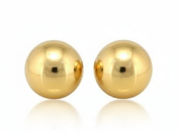 shumee Zlati uhani 585 z okroglimi čepki brez kamnov, 6 mm, kot darilo zanjo