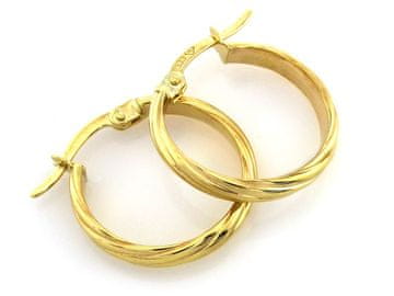 shumee Zlati uhani 375 z angleško zaponko, 19 mm, za ženske