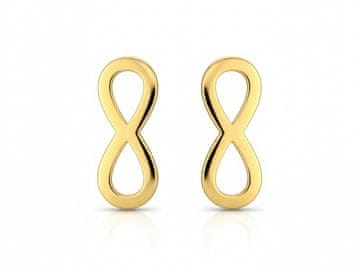 shumee Uhani Infinity iz 14k zlata za ženske, 0,82 g, sijoči čepki