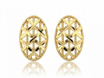 shumee Ženski uhani iz zlata 585 z ovalno obliko, modni zanjo