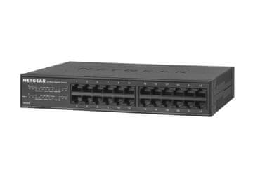 Netgear NGE GS324 Nespremljani Gigabit Ethernet stikalo (10/100/1000) - črno