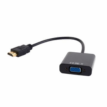 Gembird Gembird A-HDMI-VGA-03 video adapter, 0.15 m, HDMI na VGA, črn