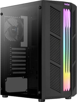 Aerocool Računalniška ohišje Aerocool Prime Midi Tower Black (ATX, RGB)