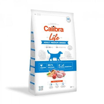 Calibra DOG life suha hrana za odrasle pse srednje velikih pasem s piščancem 12 kg
