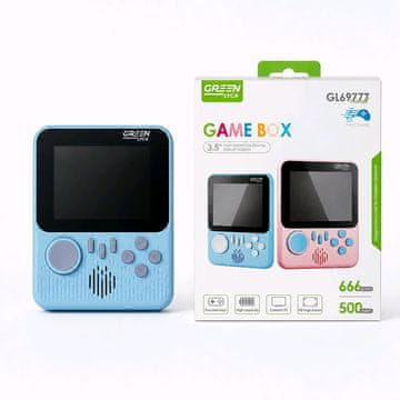 Green Lyca GameBOX 666v1 Igralna konzola - Naloženih 666 Retro iger - Modra