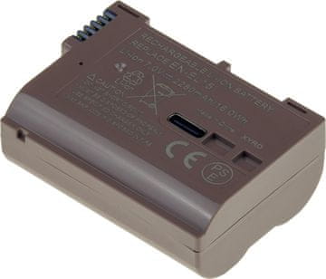 T6 power Baterija za Nikon EN-EL15, EN-EL15a, EN-EL15e, EN-EL15b, 2280mAh, 16Wh, USB-C