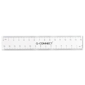 Q-Connect Plastično ravnilo, 15 cm