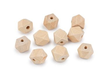 Lesene nepobarvane kroglice 15x15 mm - naravne (10 kosov)