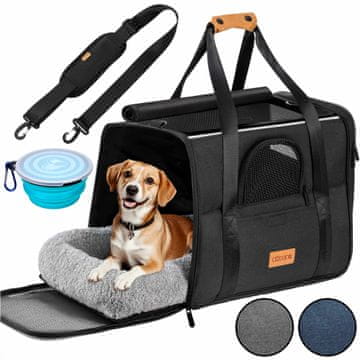 Northix Transportni boks za mačke antraciten 44x34x31cm do 20kg