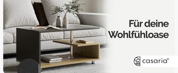 Northix Klubska mizica, les/siva, 95x55x50cm, moderna oblika