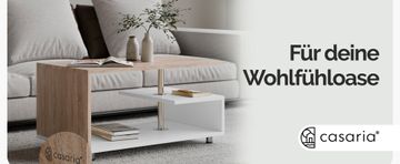 Northix Klubska mizica 95x55x50cm, moderna oblika, nastavljive noge, prostor za shranjevanje