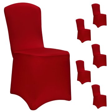 Northix Komplet 6 prevlek za stole, bordo OEKO-TEX