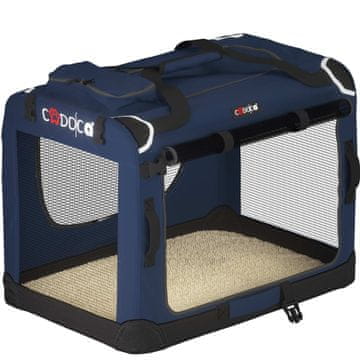 Northix Prenosnik za pse, zložljivo blago, temno moder, M 60x42x44cm