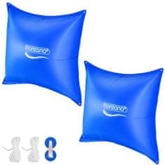 Northix Komplet blazin za bazen, 2 kosa, modra, 120x120 cm, odporna na zimo