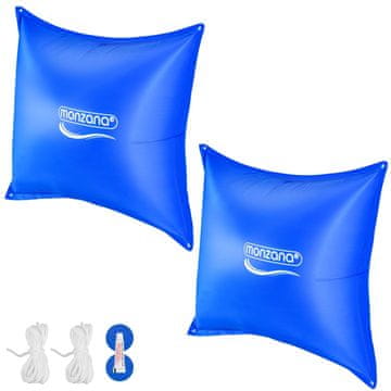 Northix Komplet blazin za bazen, 2 kosa, modra, 120x120 cm, odporna na zimo
