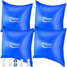 Northix Komplet 4 blazin za bazen, 120 x 120 cm, PVC odporen proti zmrzali, za zimsko uporabo