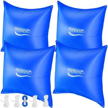 Northix Komplet 4 blazin za bazen, 120 x 120 cm, PVC odporen proti zmrzali, za zimsko uporabo