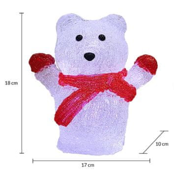Northix LED figura polarnega medveda, na baterije, za notranjo uporabo