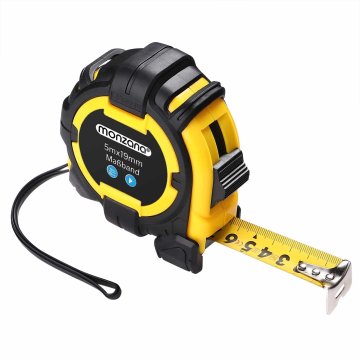 Northix Merilni trak 5 m x 19 mm, odporen proti udarcem, funkcija zaklepanja