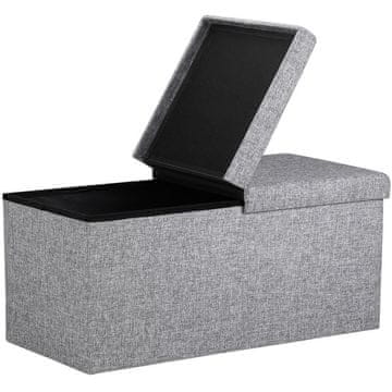 Northix Shranjevalna klop s prostornino 100 l, svetlo siva, 80 x 40 x 40 cm